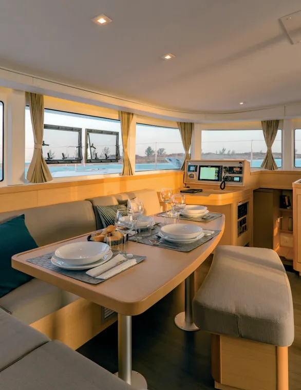 Exterior view of MarLe, a Lagoon 42 catamaran at Thira Municipal Unit, Greece