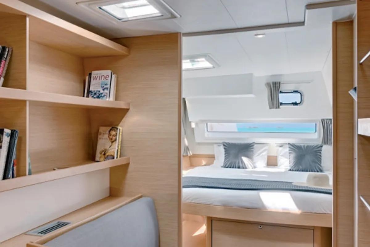 Cabin on MarLe, a Lagoon 42 catamaran at Thira Municipal Unit, Greece