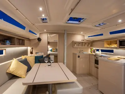 Salon of Moorings 42.3 Club, a Beneteau Oceanis 40.1 sailboat at Grand Anse, Grenada