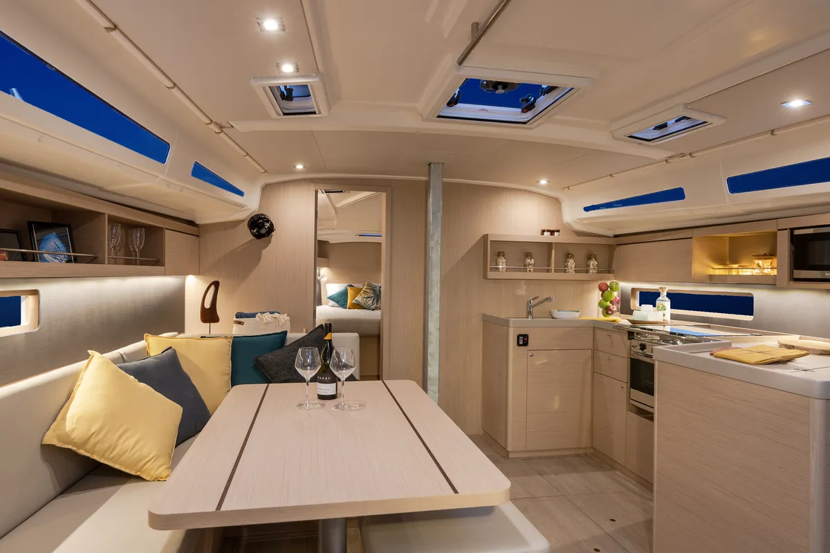 Salon of Moorings 42.3 Club, a Beneteau Oceanis 40.1 sailboat at Grand Anse, Grenada