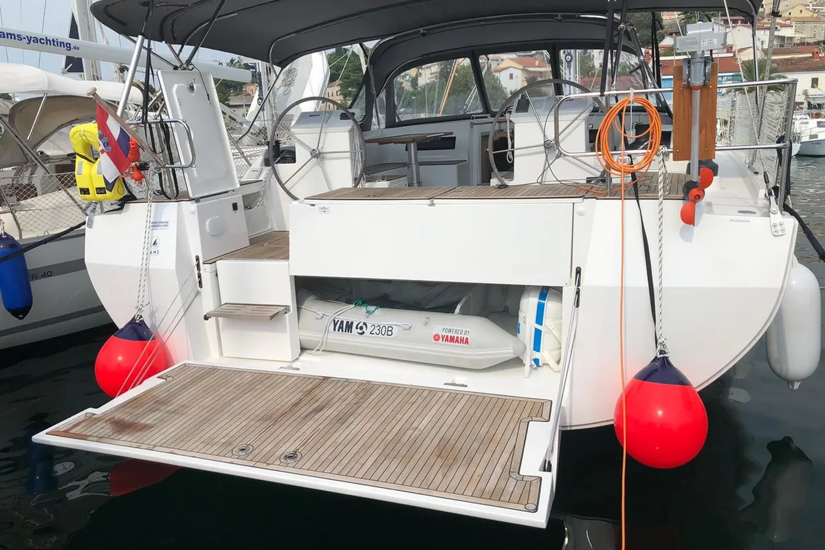 Exterior view of Xenia, a Bavaria C50 Style sailboat at Općina Vrsar, Croatia