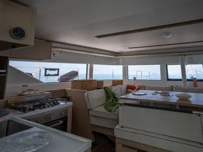 Galley of SAILUXE - Allegra, a Lagoon 51 catamaran at Olbia, Italy