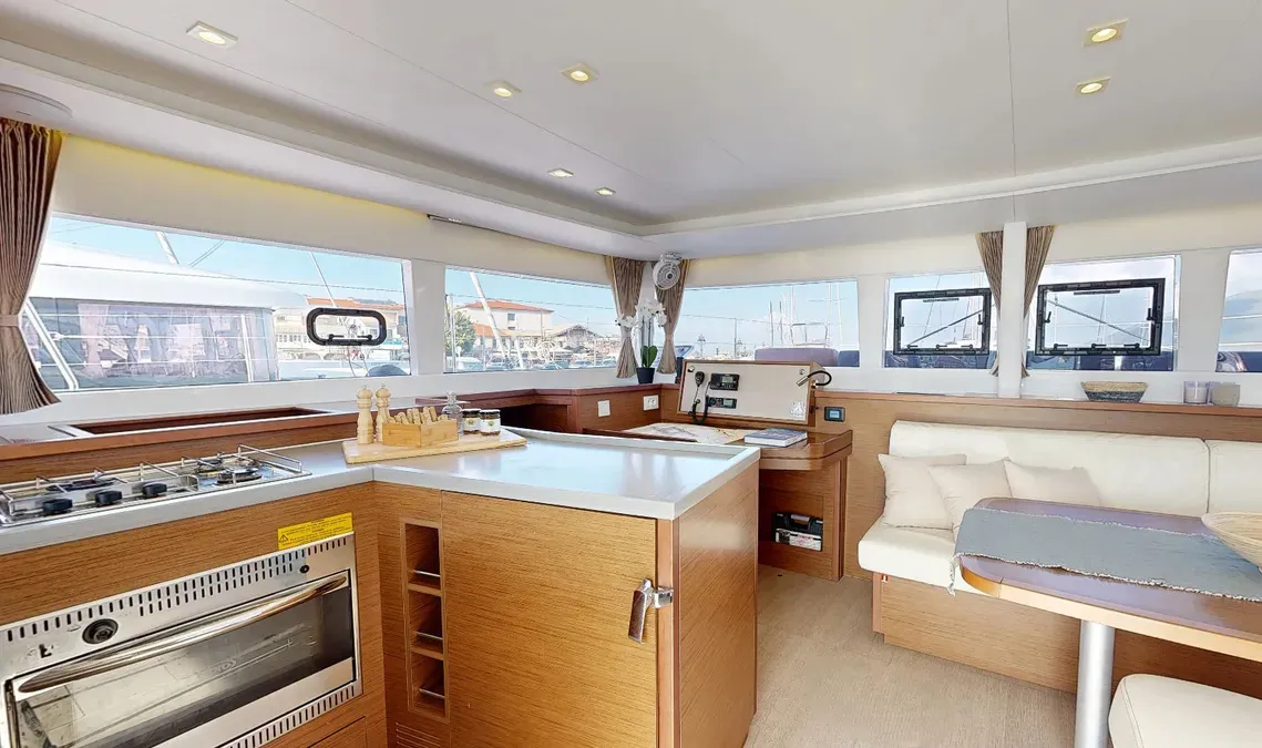 Galley of Zacapa, a Lagoon 450 F catamaran at Municipal Unit of Ellomenos, Greece