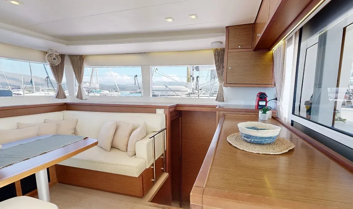 Galley of Zacapa, a Lagoon 450 F catamaran at Municipal Unit of Ellomenos, Greece