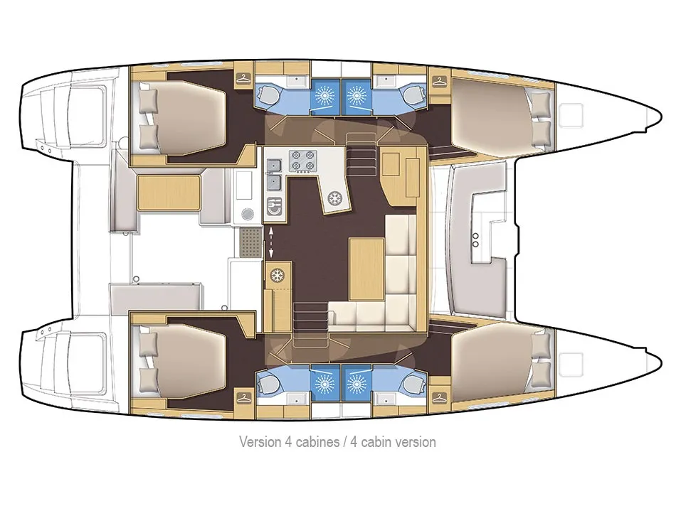Head on Zacapa, a Lagoon 450 F catamaran at Municipal Unit of Ellomenos, Greece