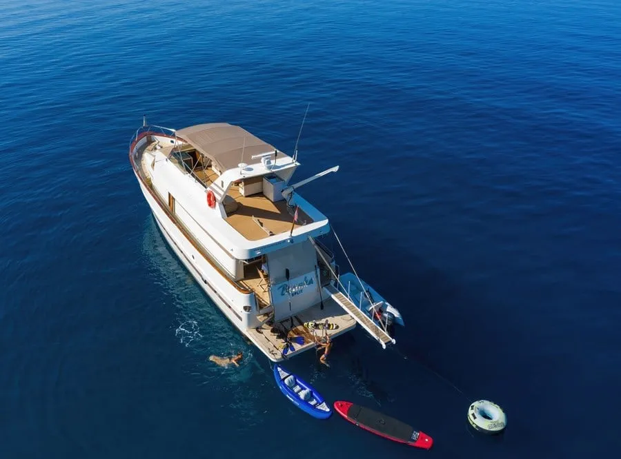 Exterior view of MY Blanka, a CCYD M/Y Blanka motor yacht at Split, Croatia