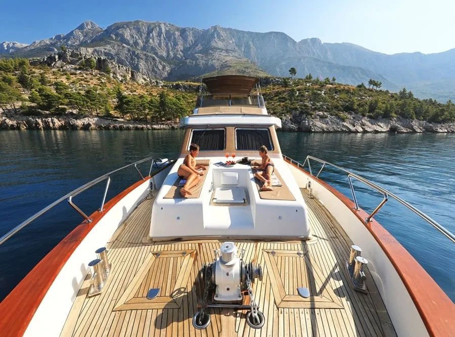 Deck of MY Blanka, a CCYD M/Y Blanka motor yacht at Split, Croatia