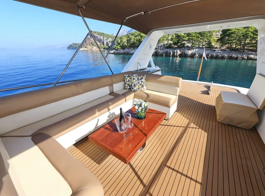 Deck of MY Blanka, a CCYD M/Y Blanka motor yacht at Split, Croatia