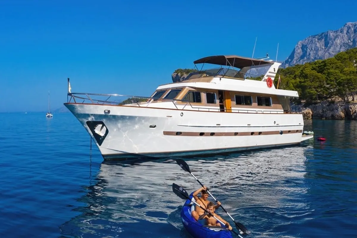 Exterior view of MY Blanka, a CCYD M/Y Blanka motor yacht at Split, Croatia