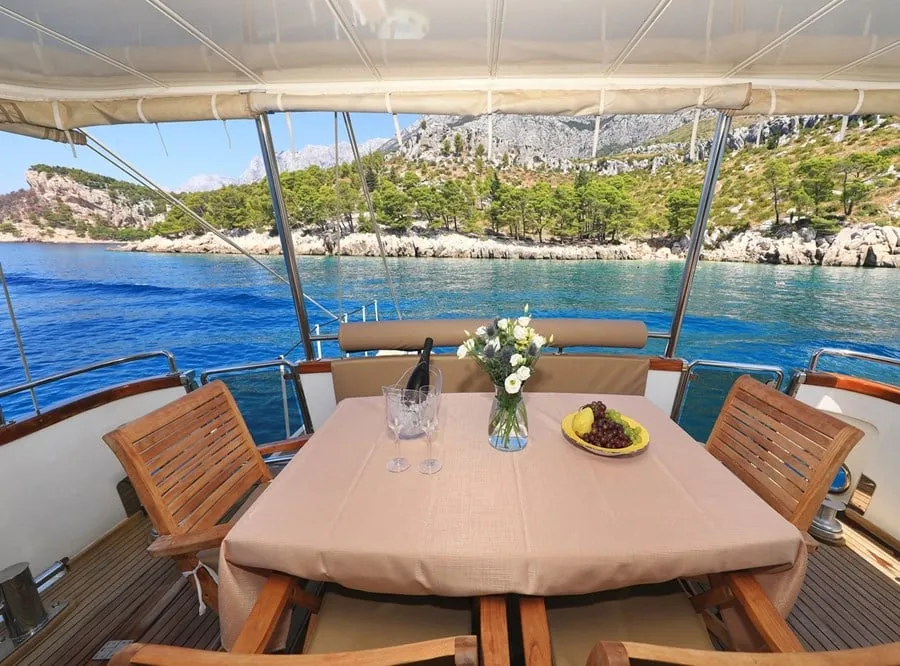 Deck of MY Blanka, a CCYD M/Y Blanka motor yacht at Split, Croatia