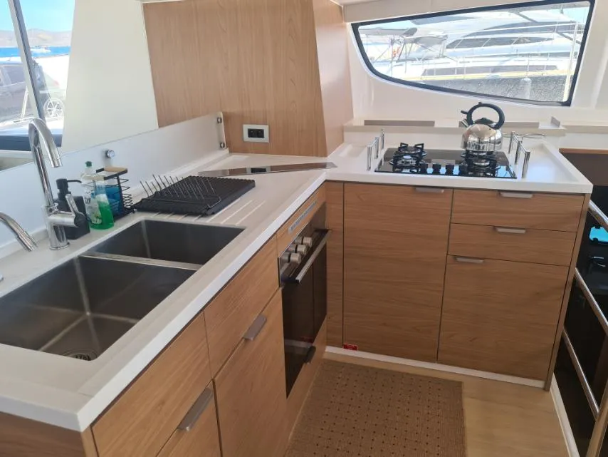 Galley of ANAFI - Fully Equipped, a Bali 4.6 catamaran at Lavrion, Greece