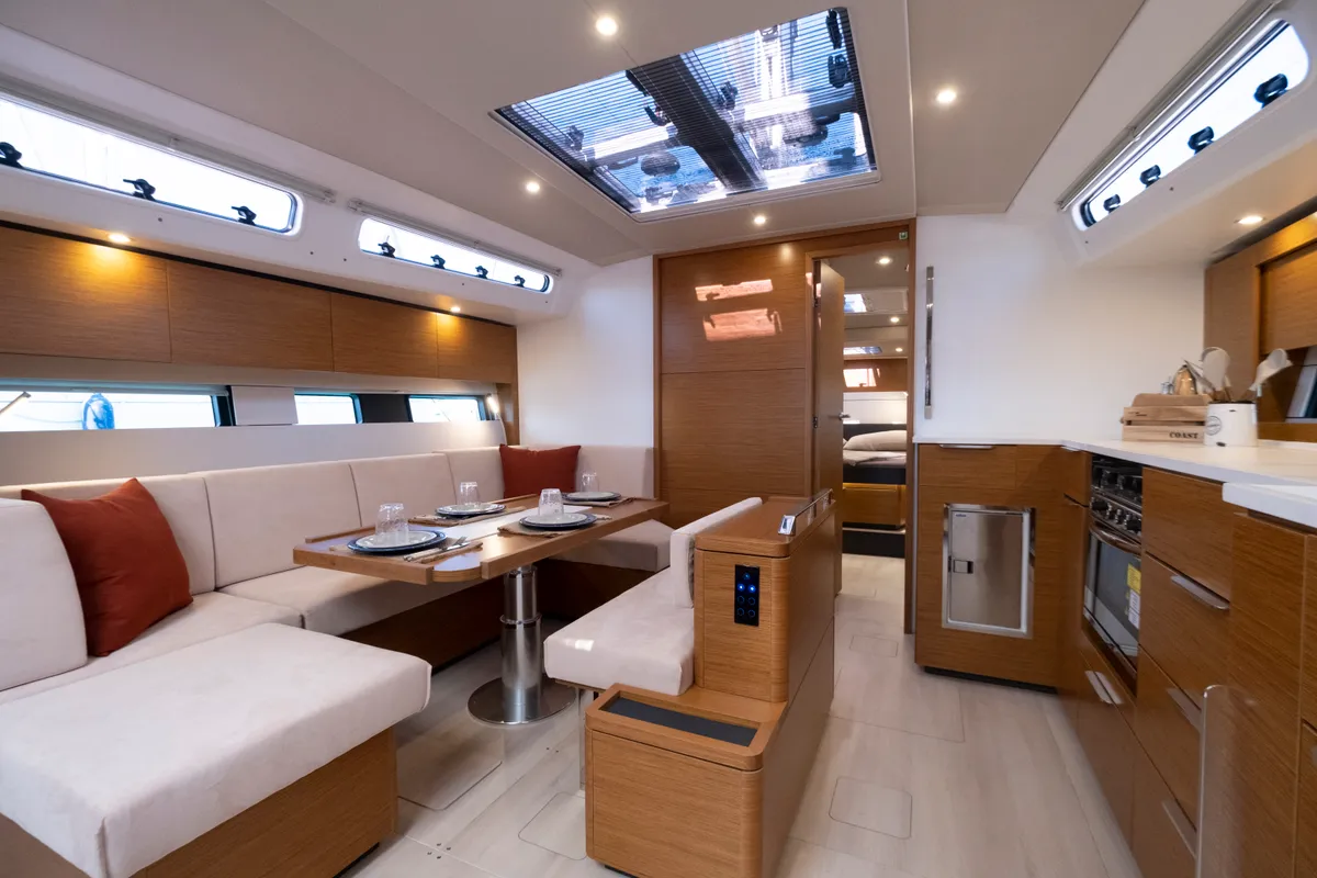 Salon of Gin Tonic, a Hanse 460 sailboat at Rosignano Solvay, Italy