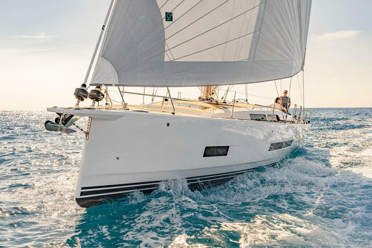 Exterior view of Gin Tonic, a Hanse 460 sailboat at Rosignano Solvay, Italy
