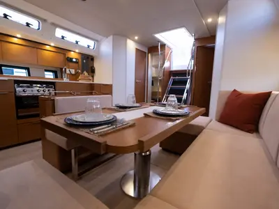 Galley of Gin Tonic, a Hanse 460 sailboat at Rosignano Solvay, Italy