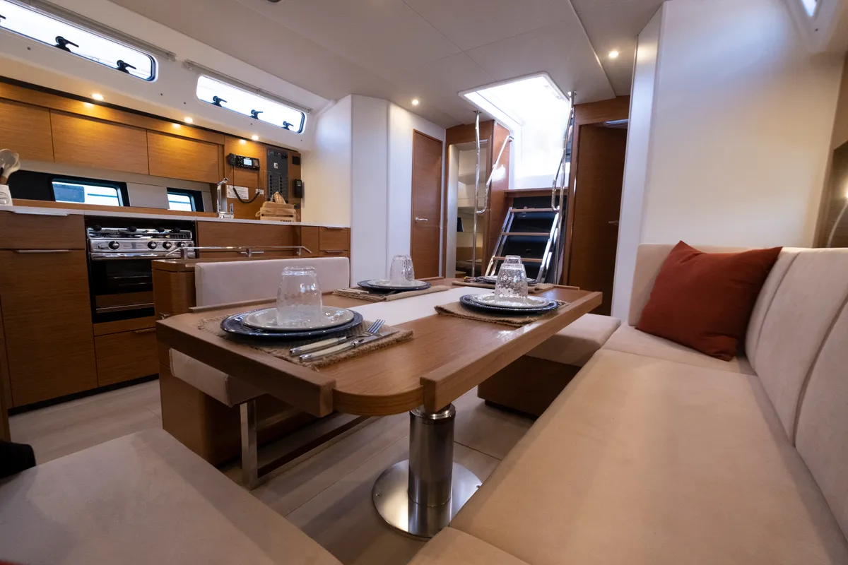 Galley of Gin Tonic, a Hanse 460 sailboat at Rosignano Solvay, Italy