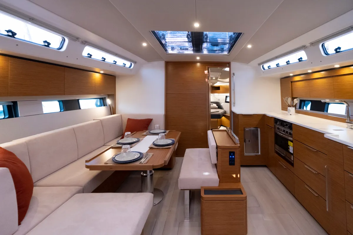 Salon of Gin Tonic, a Hanse 460 sailboat at Rosignano Solvay, Italy