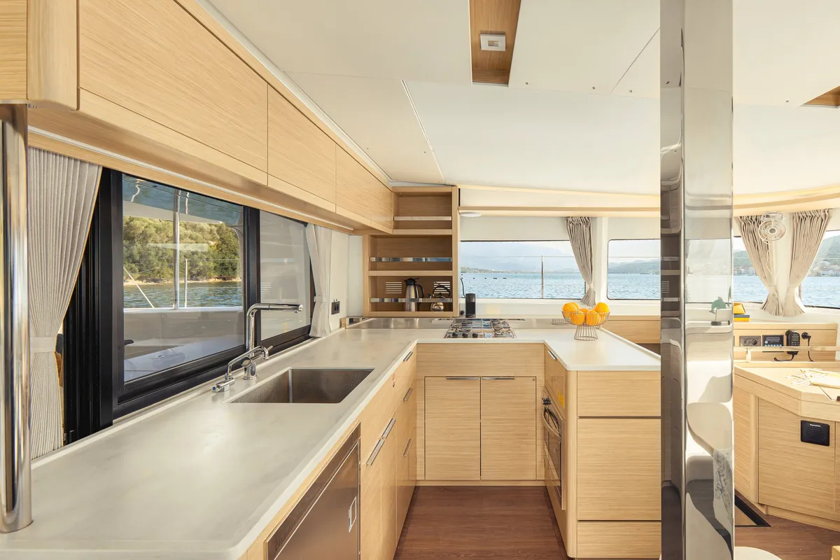 Galley of Naya, a Lagoon 46 catamaran at Dubrovnik, Croatia