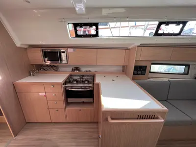 Galley of Kaze Maru, a Bavaria C42 sailboat at Volos, Greece