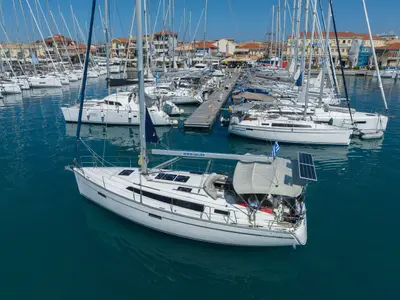 Athene, a Bavaria Cruiser 37 sailboat at Municipal Unit of Lefkada, Greece