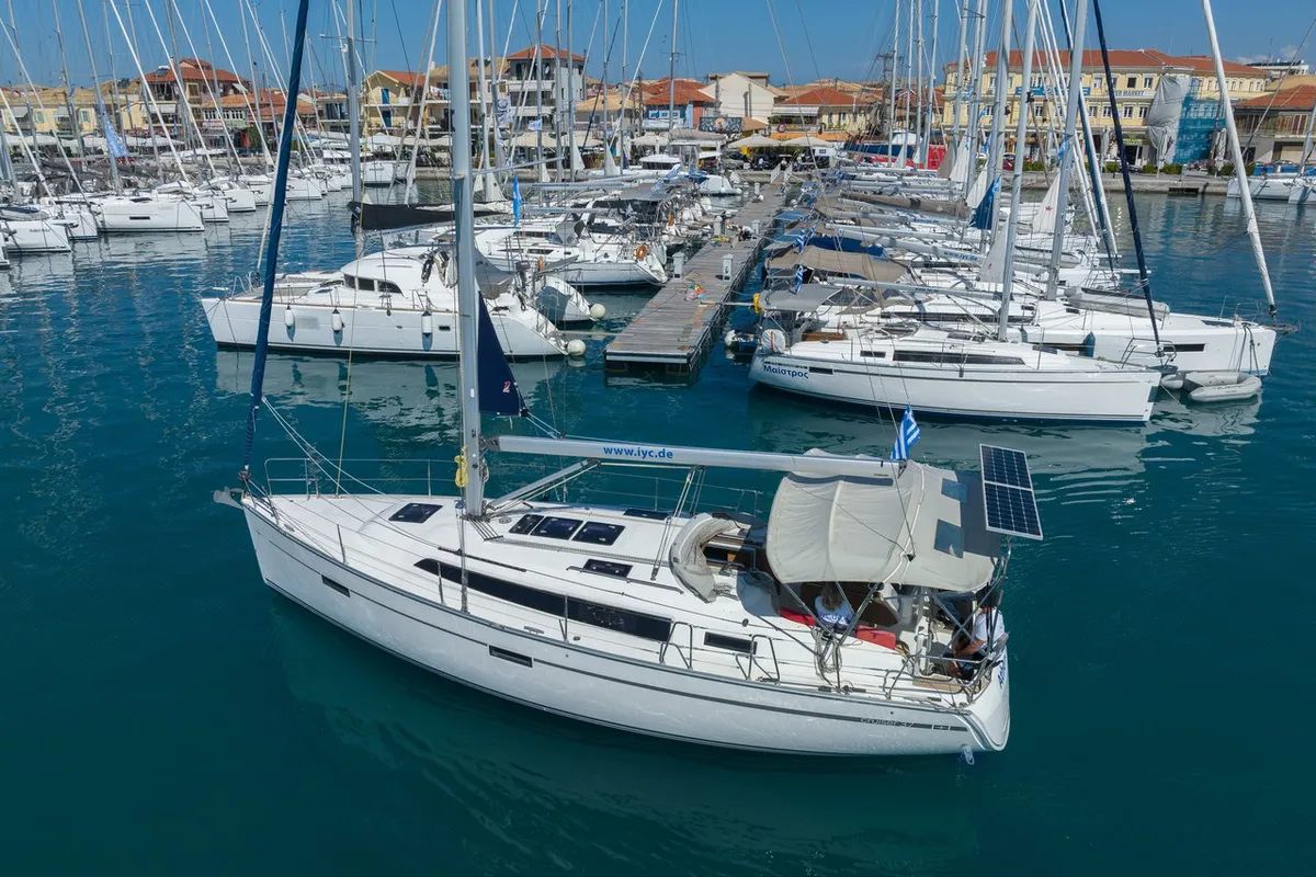 Athene, a Bavaria Cruiser 37 sailboat at Municipal Unit of Lefkada, Greece