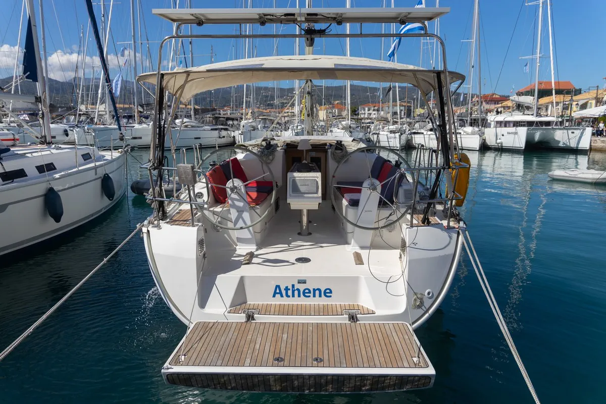 Athene, a Bavaria Cruiser 37 sailboat at Municipal Unit of Lefkada, Greece