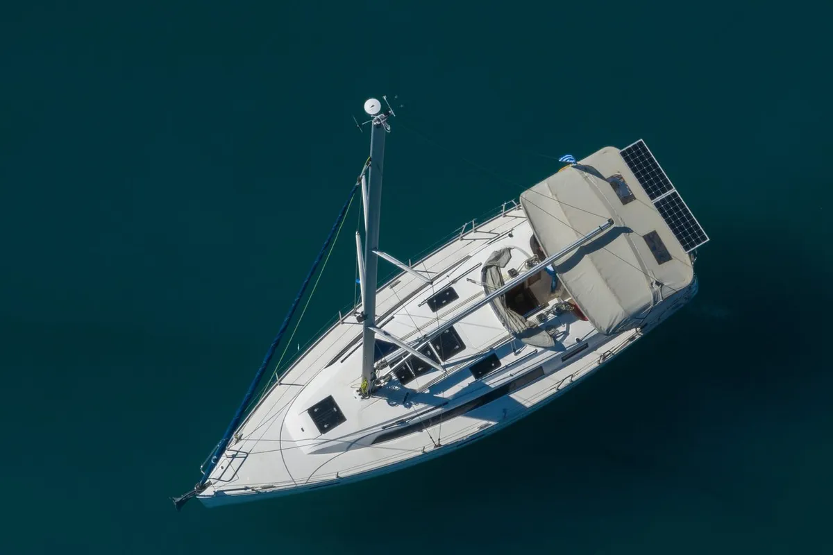 Athene, a Bavaria Cruiser 37 sailboat at Municipal Unit of Lefkada, Greece