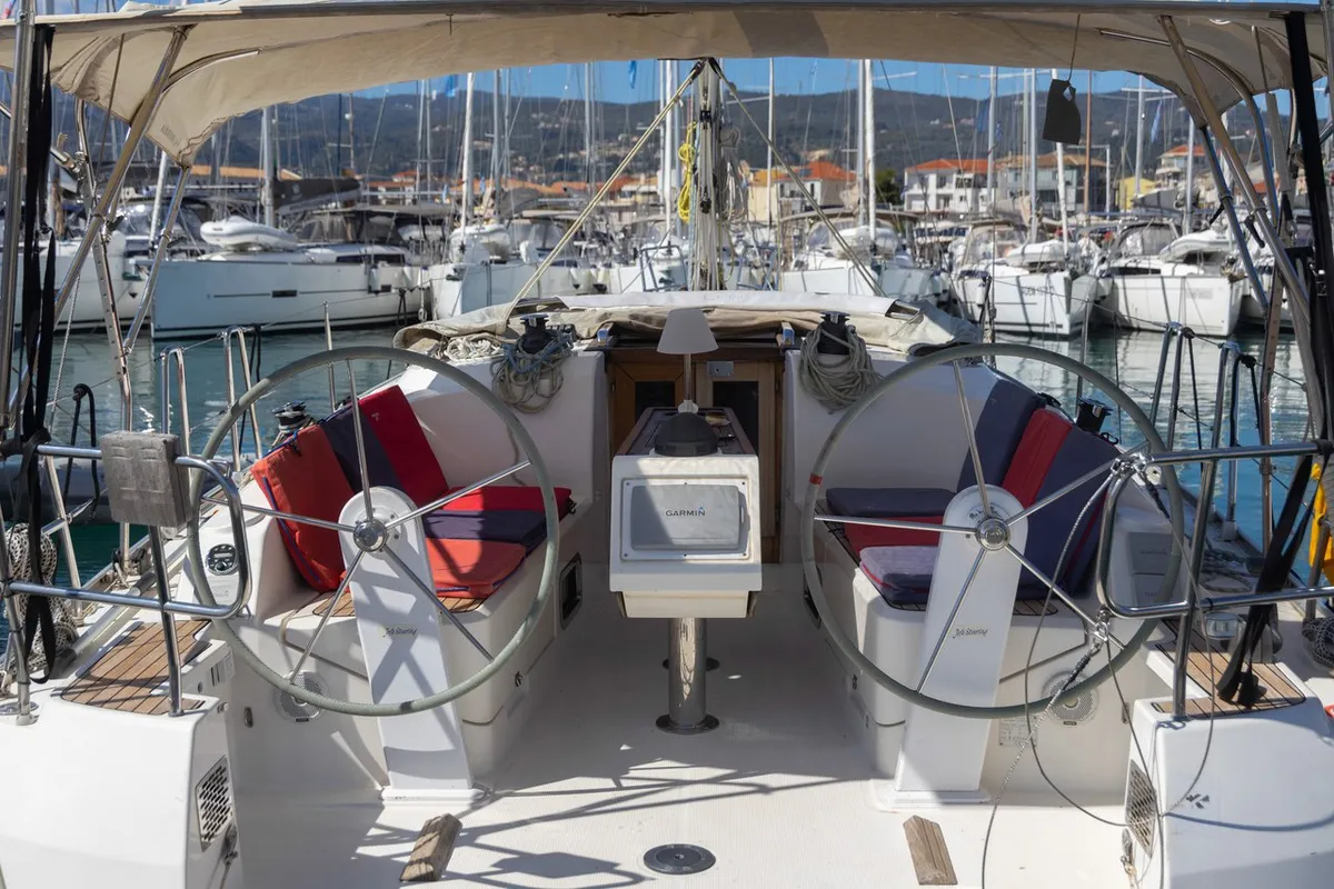 Athene, a Bavaria Cruiser 37 sailboat at Municipal Unit of Lefkada, Greece
