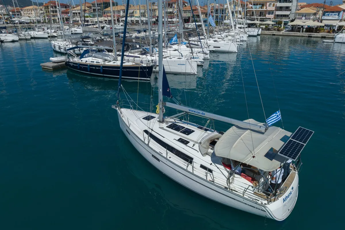 Athene, a Bavaria Cruiser 37 sailboat at Municipal Unit of Lefkada, Greece