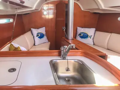 Galley of Finisterrae, a Beneteau First 31.7 sailboat at Marsala, Italy