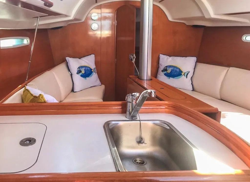 Galley of Finisterrae, a Beneteau First 31.7 sailboat at Marsala, Italy