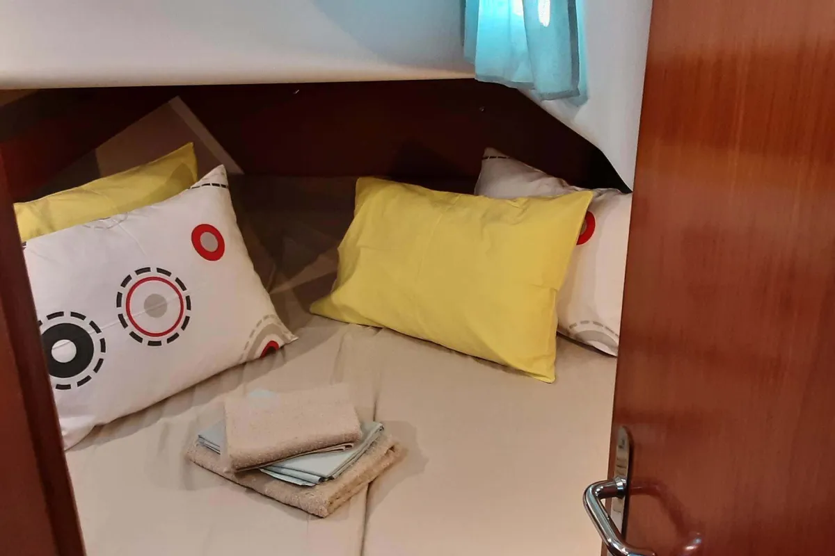 Cabin on La Luna, a Beneteau Cyclades 43.4 sailboat at Salamina Municipal Unit, Greece