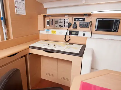 Salon of Yasmin, a Beneteau First 45 sailboat at Grad Kaštela, Croatia