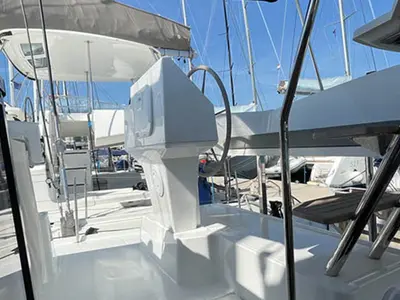 Salon of Barramundi III, a Fountaine Pajot Astrea 42 catamaran at Seget Donji, Croatia