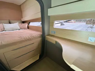 Cabin on Ganany, a Gulet ModX 70 catamaran at Ajaccio, France