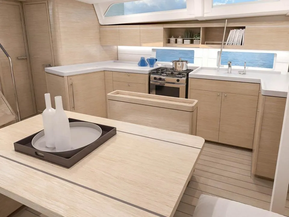 Galley of Moorings 46.3 Club, a Beneteau Oceanis 46.1 sailboat at Grand Anse, Grenada
