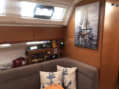 Salon of Michael, a Bavaria Cruiser 46 sailboat at Kos, Greece