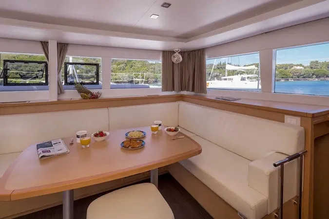 Salon of Gin Tonic, a Lagoon 450 F catamaran at Municipal Unit of Ellomenos, Greece