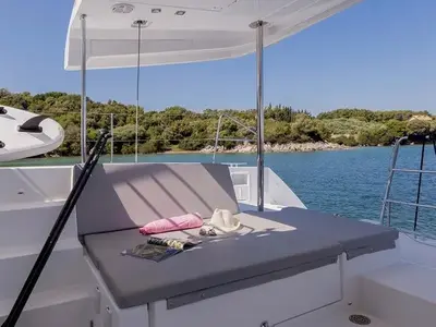 Deck of Gin Tonic, a Lagoon 450 F catamaran at Municipal Unit of Ellomenos, Greece