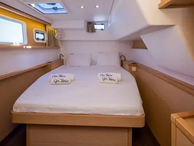 Cabin on Gin Tonic, a Lagoon 450 F catamaran at Municipal Unit of Ellomenos, Greece