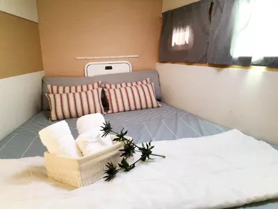 Cabin on Nusa, a Lagoon 400 catamaran at Ibiza, Spain
