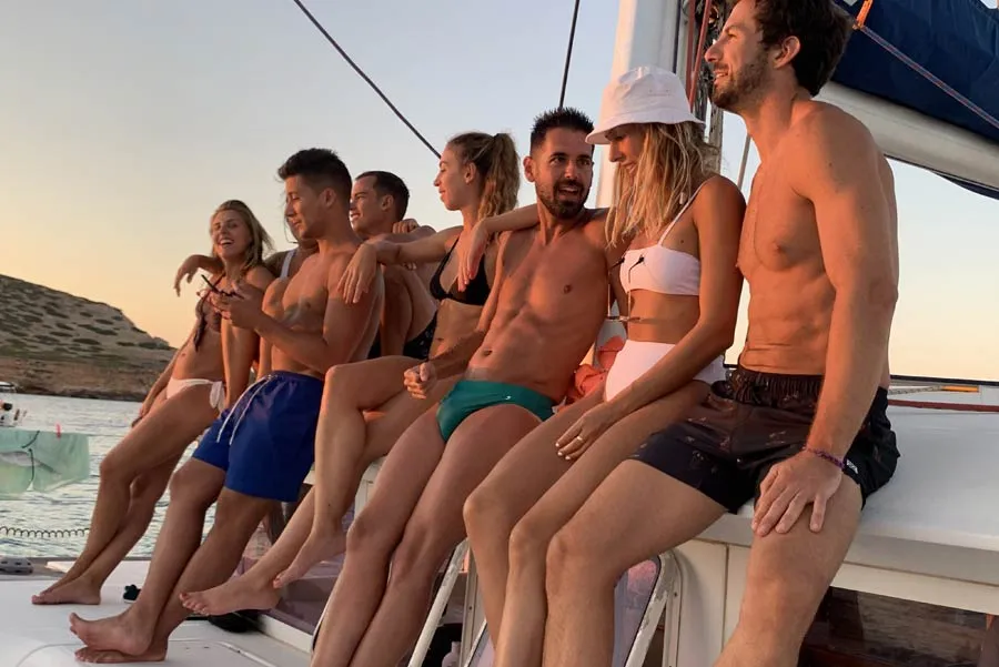 Deck of Nusa, a Lagoon 400 catamaran at Ibiza, Spain