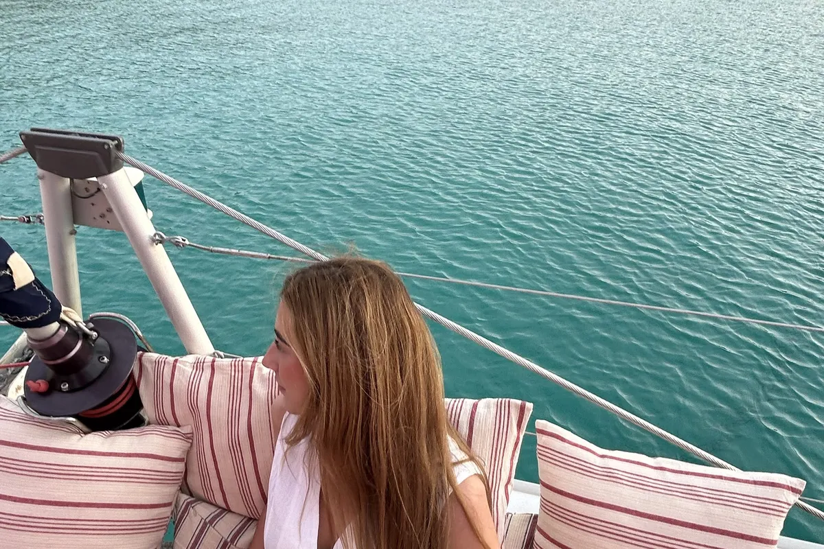 Deck of Nusa, a Lagoon 400 catamaran at Ibiza, Spain