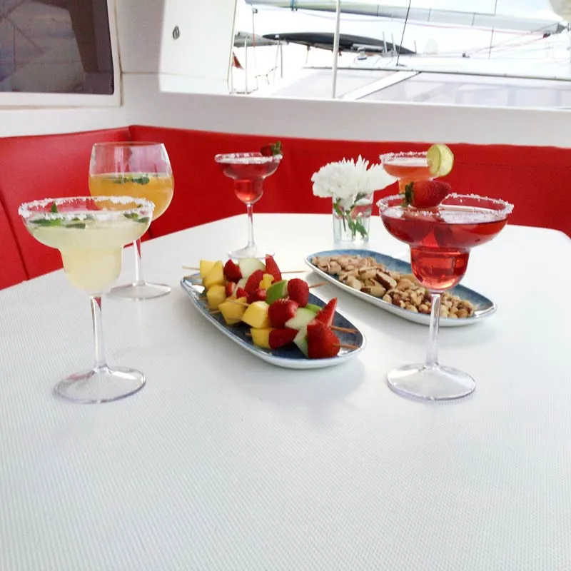 Salon of Nusa, a Lagoon 400 catamaran at Ibiza, Spain