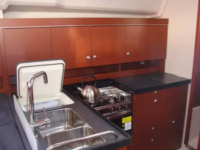 Galley of Sugar, a Hanse 455 sailboat at Athens, Greece