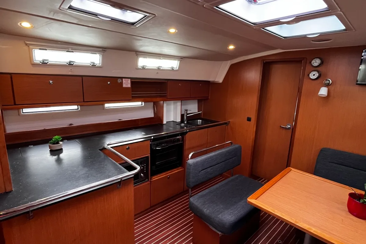 Galley of Golić, a Bavaria Cruiser 45 sailboat at Općina Sukošan, Croatia