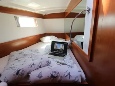 Cabin on Oceanis 48 Classic, a Beneteau Oceanis 48 sailboat at Procida, Italy