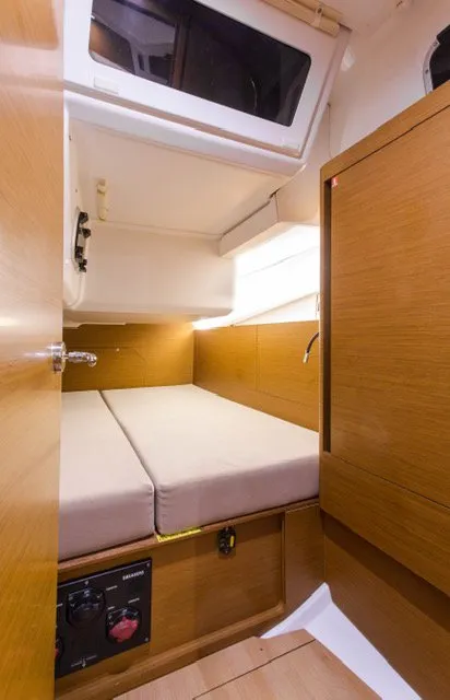 Cabin on Ocean Song, a Jeanneau Sun Odyssey 440 sailboat at Athens, Greece
