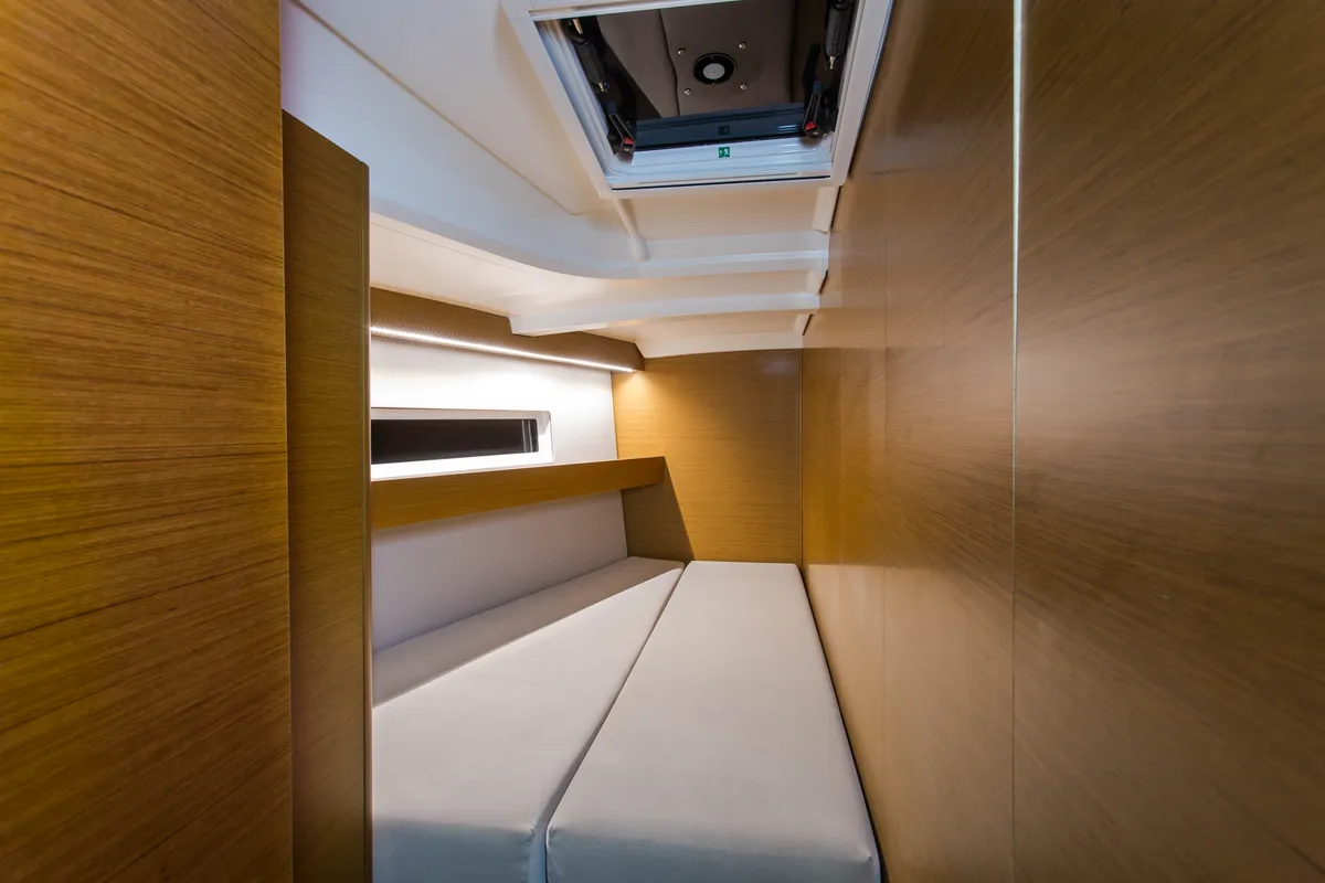 Cabin on Ocean Song, a Jeanneau Sun Odyssey 440 sailboat at Athens, Greece