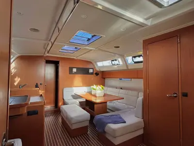 Salon of Apollon, a Bavaria Cruiser 51 sailboat at Athens, Greece