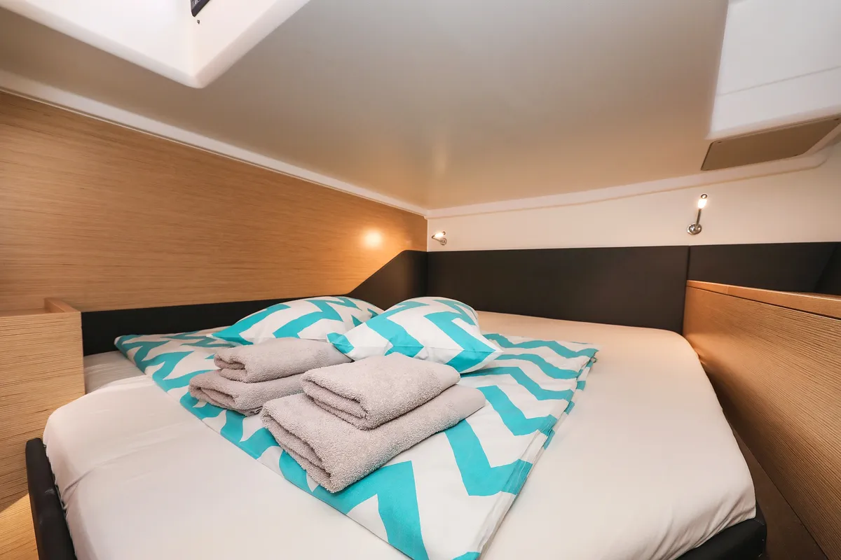 Cabin on Alexej, a Hanse 460 sailboat at Grad Biograd na Moru, Croatia